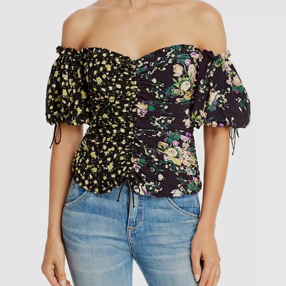 For Love And Lemons Tops - For Love & Lemons
Eileen Floral Off-the-Shoulder Top